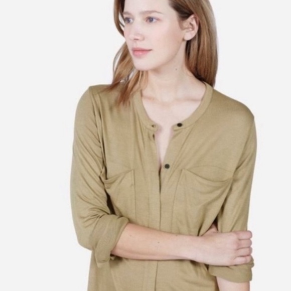Everlane The Ryan Long Sleeve Button Down Utility Cargo Maxi Shirt Dress - Picture 2 of 7